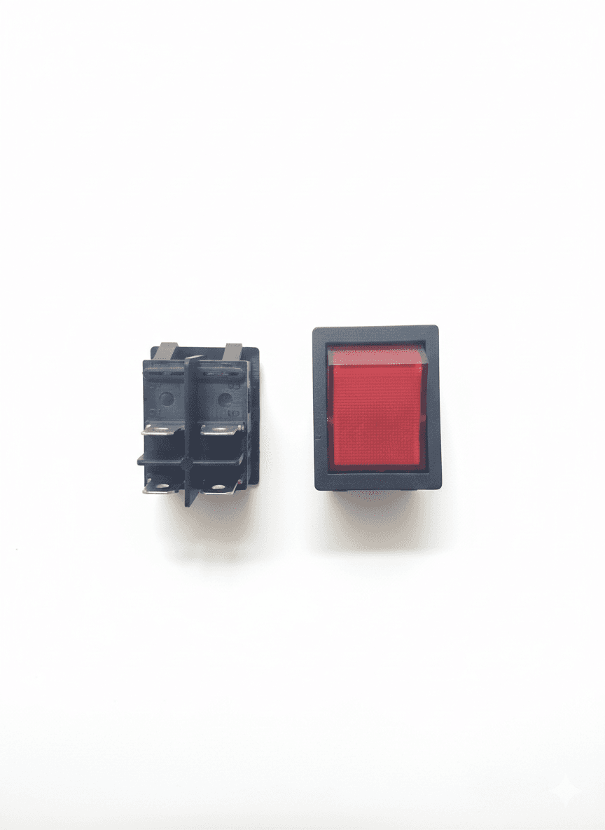 Bouton interrupteur marche-arrêt éclairé 20A 220V 4 broches